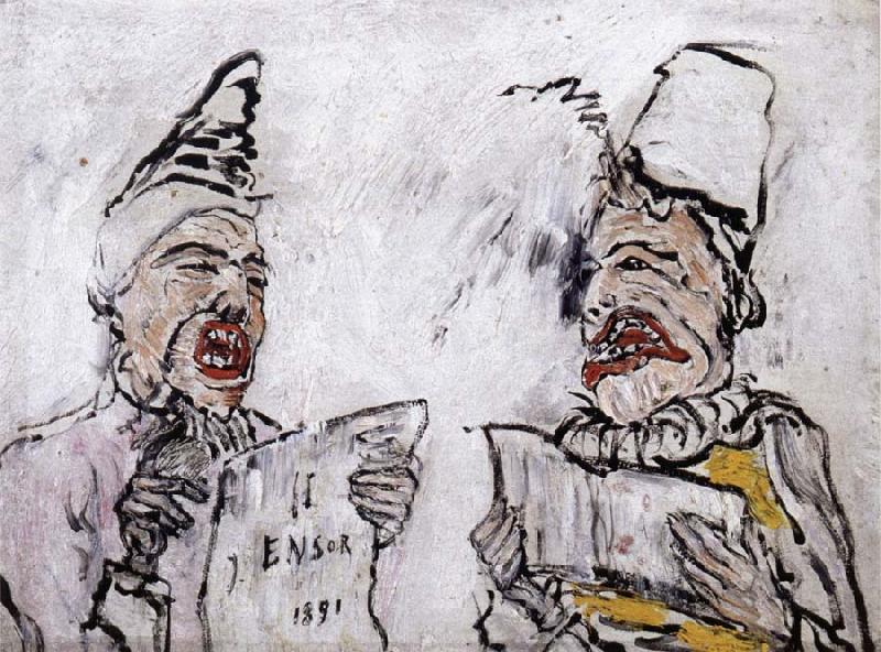 James Ensor The Grotesque Singers oil painting image